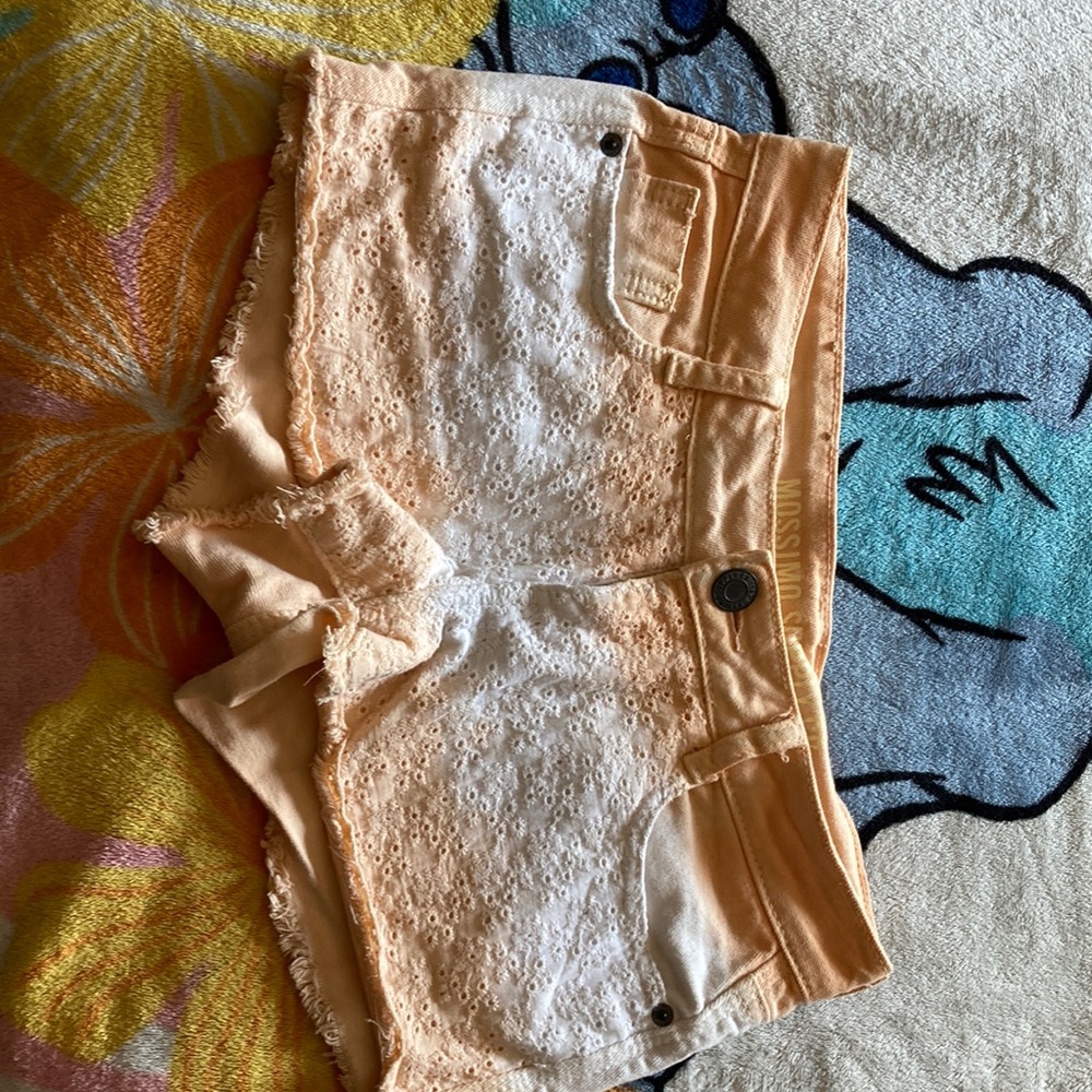 Pink and white shorts for